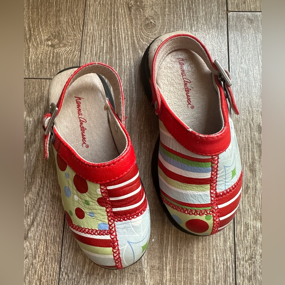Hanna Andersson Holiday Clogs Made in Sweden Size 8